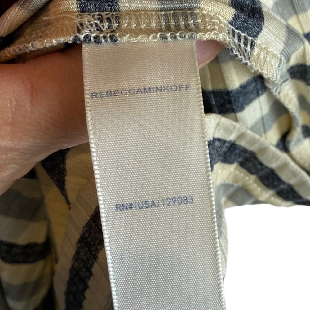 Rebecca Minkoff Stripe Mary Pullover Jersey Mini Dress with Tie Waist Small - Picture 7 of 9